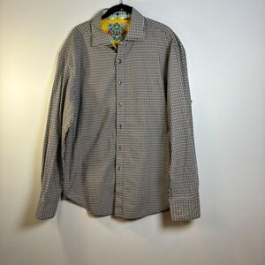 Robert Graham Gingham‎ Check Button Down Shirt Long Sleeve Workwear Colorful 2XL